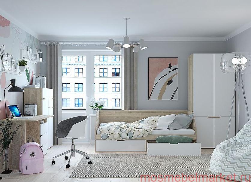 Детская комната с шкафом-кроватью Прайм 002: идеальное решение для оптимизации пространства
