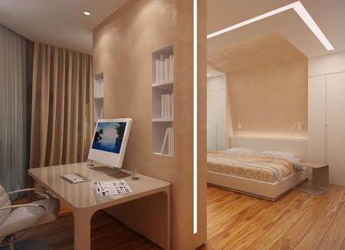 Спальня-кабинет в одной комнате