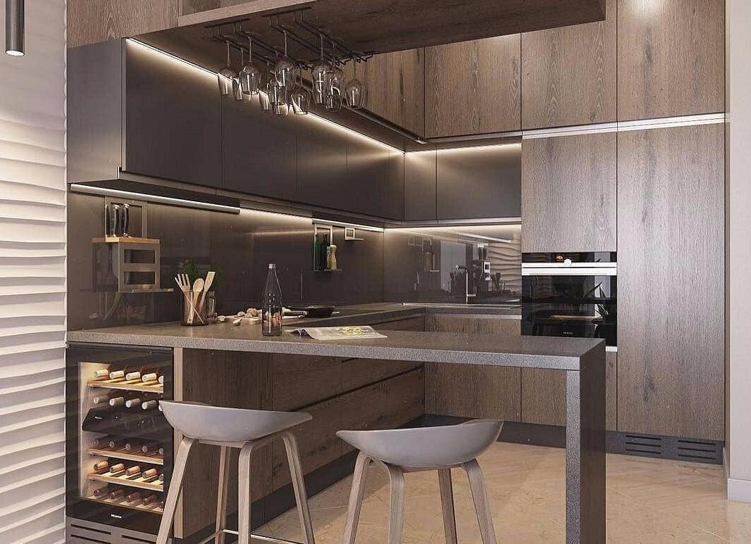 Барная стойка в интерьере: модный элемент кухни и секреты её проектирования.