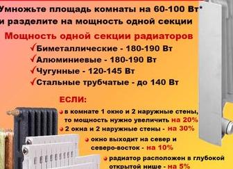 Как рассчитать размер радиатора для квартиры: простая формула.