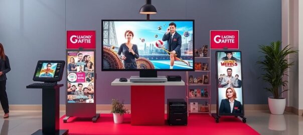 Видеостойка рекламная: экран на стойке, который продает сам